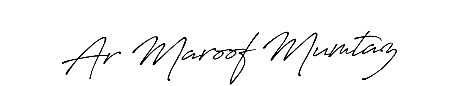 The best way (Antro_Vectra_Bolder) to make a short signature is to pick only two or three words in your name. The name Ar Maroof Mumtaz include a total of six letters. For converting this name. Ar Maroof Mumtaz signature style 7 images and pictures png