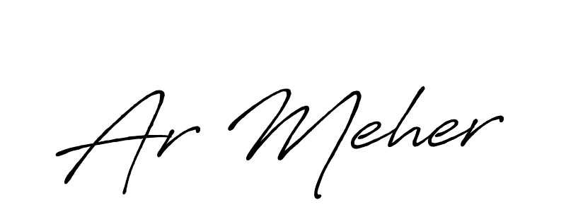 Similarly Antro_Vectra_Bolder is the best handwritten signature design. Signature creator online .You can use it as an online autograph creator for name Ar Meher. Ar Meher signature style 7 images and pictures png