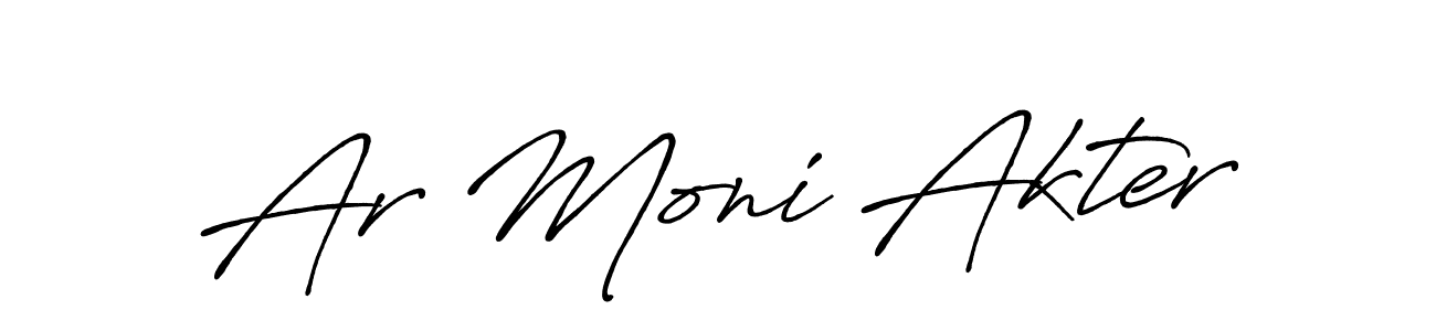 How to make Ar Moni Akter signature? Antro_Vectra_Bolder is a professional autograph style. Create handwritten signature for Ar Moni Akter name. Ar Moni Akter signature style 7 images and pictures png