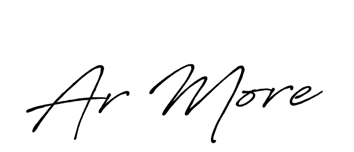 How to make Ar More signature? Antro_Vectra_Bolder is a professional autograph style. Create handwritten signature for Ar More name. Ar More signature style 7 images and pictures png