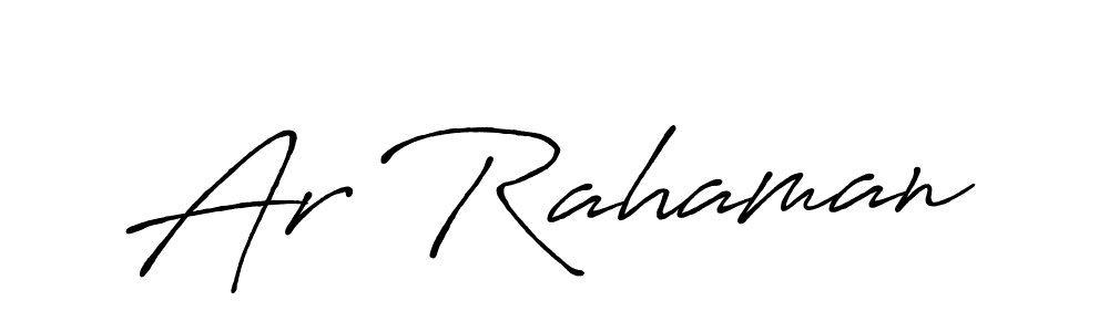 Also You can easily find your signature by using the search form. We will create Ar Rahaman name handwritten signature images for you free of cost using Antro_Vectra_Bolder sign style. Ar Rahaman signature style 7 images and pictures png