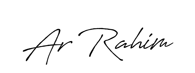 You should practise on your own different ways (Antro_Vectra_Bolder) to write your name (Ar Rahim) in signature. don't let someone else do it for you. Ar Rahim signature style 7 images and pictures png