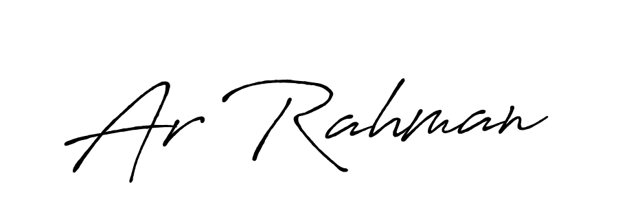 Make a beautiful signature design for name Ar Rahman. With this signature (Antro_Vectra_Bolder) style, you can create a handwritten signature for free. Ar Rahman signature style 7 images and pictures png