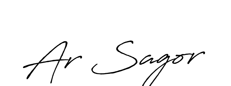 Create a beautiful signature design for name Ar Sagor. With this signature (Antro_Vectra_Bolder) fonts, you can make a handwritten signature for free. Ar Sagor signature style 7 images and pictures png