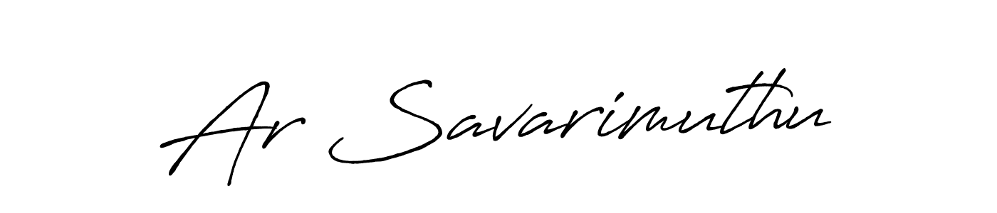 Make a beautiful signature design for name Ar Savarimuthu. With this signature (Antro_Vectra_Bolder) style, you can create a handwritten signature for free. Ar Savarimuthu signature style 7 images and pictures png