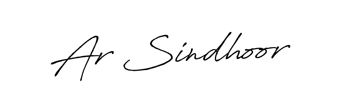 Use a signature maker to create a handwritten signature online. With this signature software, you can design (Antro_Vectra_Bolder) your own signature for name Ar Sindhoor. Ar Sindhoor signature style 7 images and pictures png