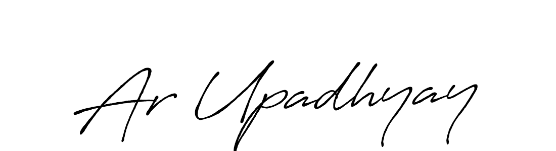 if you are searching for the best signature style for your name Ar Upadhyay. so please give up your signature search. here we have designed multiple signature styles  using Antro_Vectra_Bolder. Ar Upadhyay signature style 7 images and pictures png