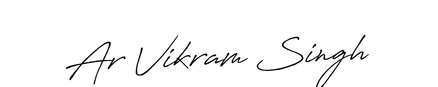 Make a beautiful signature design for name Ar Vikram Singh. With this signature (Antro_Vectra_Bolder) style, you can create a handwritten signature for free. Ar Vikram Singh signature style 7 images and pictures png