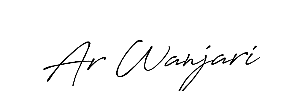 Create a beautiful signature design for name Ar Wanjari. With this signature (Antro_Vectra_Bolder) fonts, you can make a handwritten signature for free. Ar Wanjari signature style 7 images and pictures png