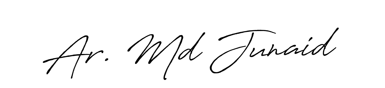 How to make Ar. Md Junaid signature? Antro_Vectra_Bolder is a professional autograph style. Create handwritten signature for Ar. Md Junaid name. Ar. Md Junaid signature style 7 images and pictures png