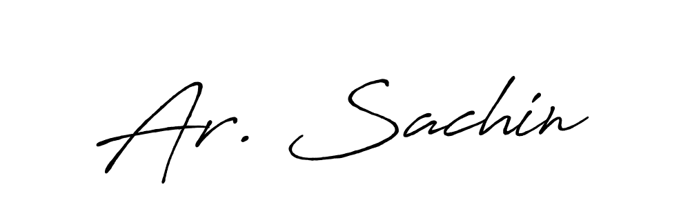 Make a beautiful signature design for name Ar. Sachin. With this signature (Antro_Vectra_Bolder) style, you can create a handwritten signature for free. Ar. Sachin signature style 7 images and pictures png