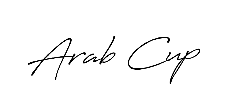 Make a beautiful signature design for name Arab Cup. With this signature (Antro_Vectra_Bolder) style, you can create a handwritten signature for free. Arab Cup signature style 7 images and pictures png