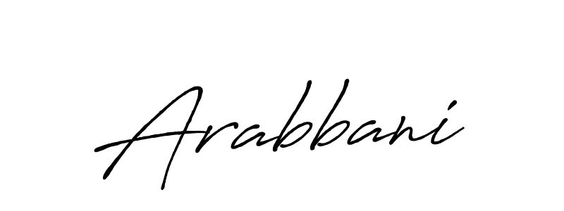 Use a signature maker to create a handwritten signature online. With this signature software, you can design (Antro_Vectra_Bolder) your own signature for name Arabbani. Arabbani signature style 7 images and pictures png