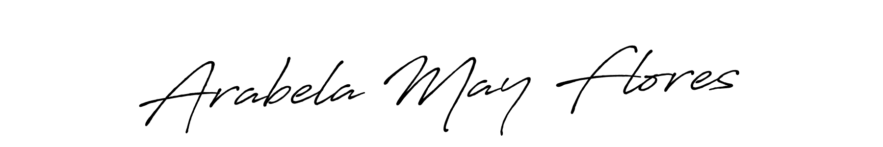 Create a beautiful signature design for name Arabela May Flores. With this signature (Antro_Vectra_Bolder) fonts, you can make a handwritten signature for free. Arabela May Flores signature style 7 images and pictures png