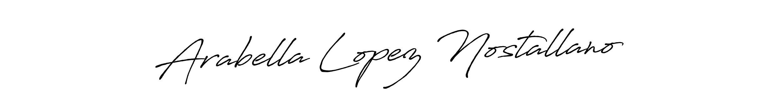 Use a signature maker to create a handwritten signature online. With this signature software, you can design (Antro_Vectra_Bolder) your own signature for name Arabella Lopez Nostallano. Arabella Lopez Nostallano signature style 7 images and pictures png