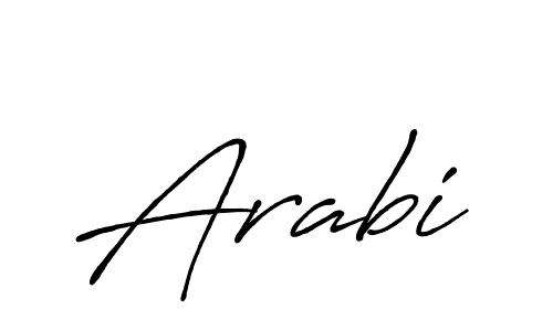Make a beautiful signature design for name Arabi. With this signature (Antro_Vectra_Bolder) style, you can create a handwritten signature for free. Arabi signature style 7 images and pictures png