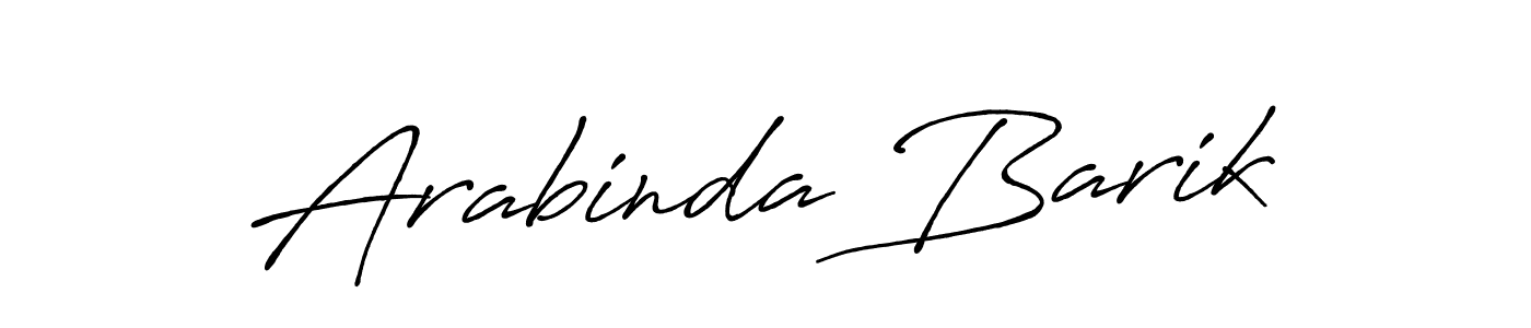 How to make Arabinda Barik name signature. Use Antro_Vectra_Bolder style for creating short signs online. This is the latest handwritten sign. Arabinda Barik signature style 7 images and pictures png