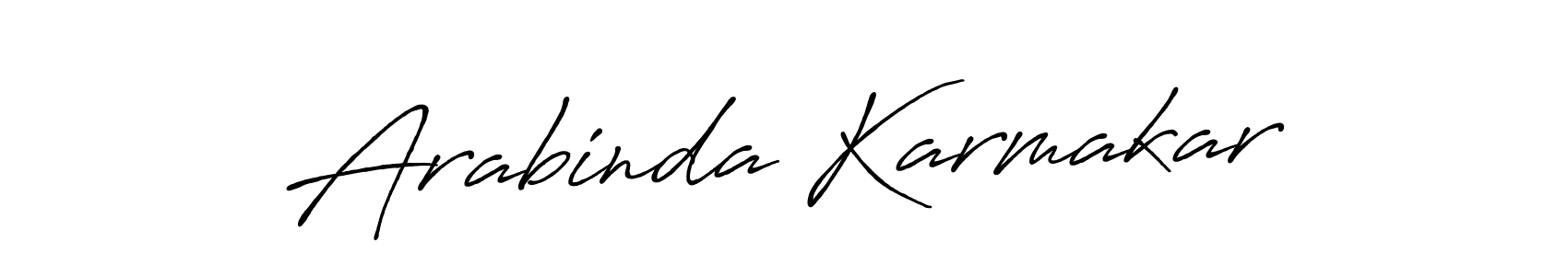 Create a beautiful signature design for name Arabinda Karmakar. With this signature (Antro_Vectra_Bolder) fonts, you can make a handwritten signature for free. Arabinda Karmakar signature style 7 images and pictures png