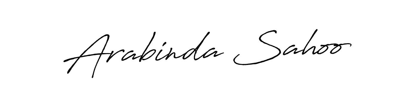 Make a beautiful signature design for name Arabinda Sahoo. With this signature (Antro_Vectra_Bolder) style, you can create a handwritten signature for free. Arabinda Sahoo signature style 7 images and pictures png