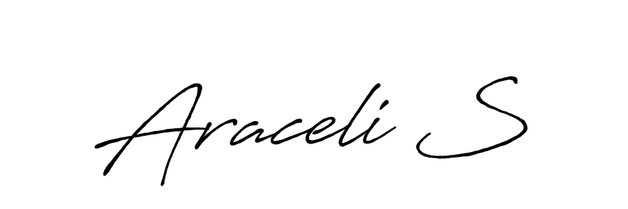 Araceli S stylish signature style. Best Handwritten Sign (Antro_Vectra_Bolder) for my name. Handwritten Signature Collection Ideas for my name Araceli S. Araceli S signature style 7 images and pictures png