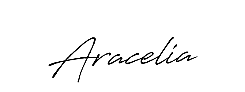 Also You can easily find your signature by using the search form. We will create Aracelia name handwritten signature images for you free of cost using Antro_Vectra_Bolder sign style. Aracelia signature style 7 images and pictures png