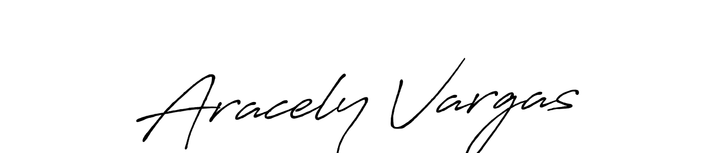 Use a signature maker to create a handwritten signature online. With this signature software, you can design (Antro_Vectra_Bolder) your own signature for name Aracely Vargas. Aracely Vargas signature style 7 images and pictures png