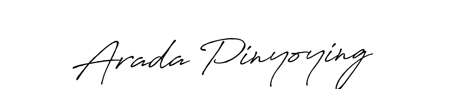 if you are searching for the best signature style for your name Arada Pinyoying. so please give up your signature search. here we have designed multiple signature styles  using Antro_Vectra_Bolder. Arada Pinyoying signature style 7 images and pictures png