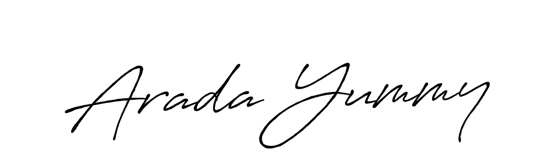 Here are the top 10 professional signature styles for the name Arada Yummy. These are the best autograph styles you can use for your name. Arada Yummy signature style 7 images and pictures png