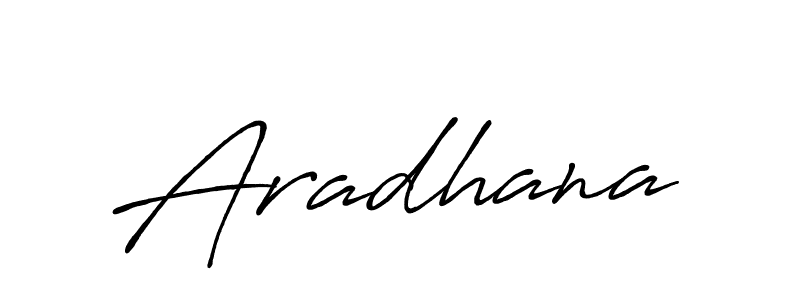 Make a beautiful signature design for name Aradhana. With this signature (Antro_Vectra_Bolder) style, you can create a handwritten signature for free. Aradhana signature style 7 images and pictures png