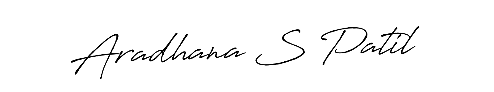 Antro_Vectra_Bolder is a professional signature style that is perfect for those who want to add a touch of class to their signature. It is also a great choice for those who want to make their signature more unique. Get Aradhana S Patil name to fancy signature for free. Aradhana S Patil signature style 7 images and pictures png