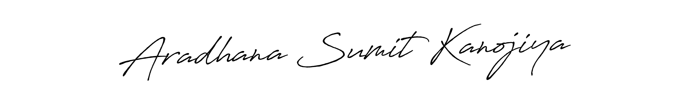 Use a signature maker to create a handwritten signature online. With this signature software, you can design (Antro_Vectra_Bolder) your own signature for name Aradhana Sumit Kanojiya. Aradhana Sumit Kanojiya signature style 7 images and pictures png