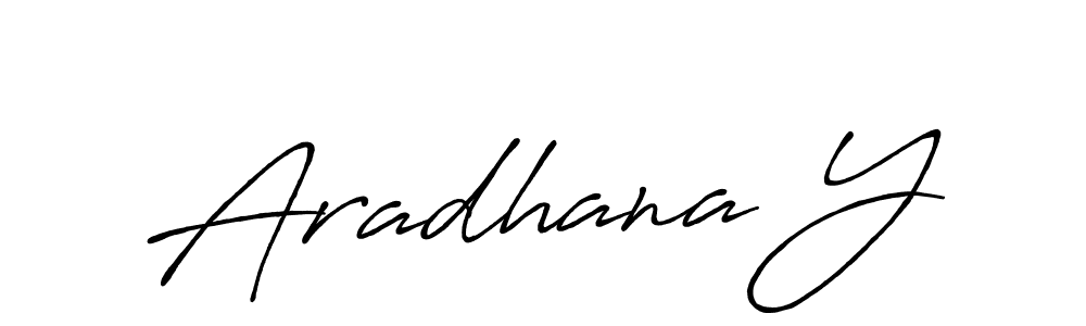 It looks lik you need a new signature style for name Aradhana Y. Design unique handwritten (Antro_Vectra_Bolder) signature with our free signature maker in just a few clicks. Aradhana Y signature style 7 images and pictures png