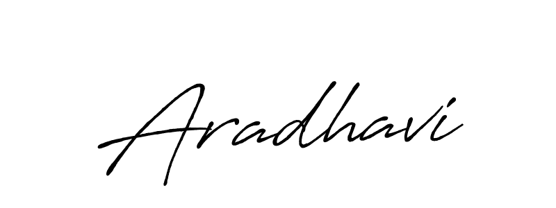 How to make Aradhavi name signature. Use Antro_Vectra_Bolder style for creating short signs online. This is the latest handwritten sign. Aradhavi signature style 7 images and pictures png