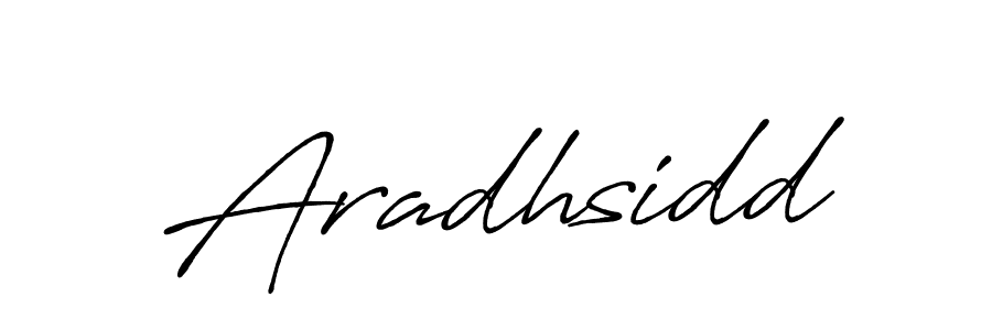 How to make Aradhsidd name signature. Use Antro_Vectra_Bolder style for creating short signs online. This is the latest handwritten sign. Aradhsidd signature style 7 images and pictures png