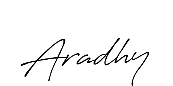 Use a signature maker to create a handwritten signature online. With this signature software, you can design (Antro_Vectra_Bolder) your own signature for name Aradhy. Aradhy signature style 7 images and pictures png