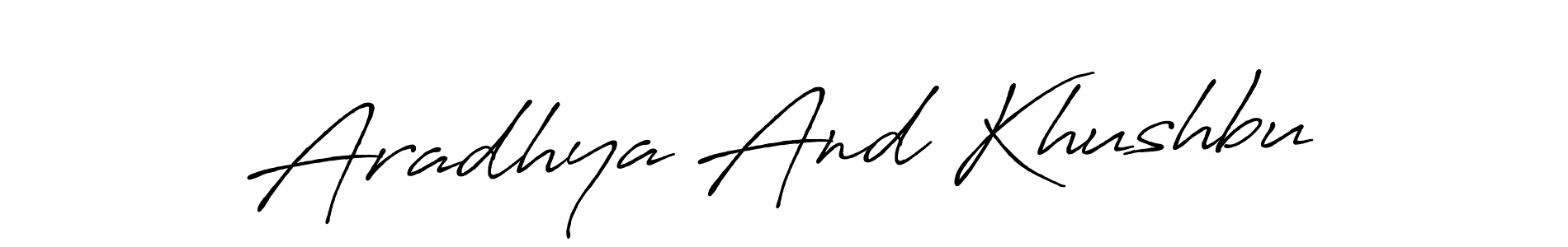You can use this online signature creator to create a handwritten signature for the name Aradhya And Khushbu. This is the best online autograph maker. Aradhya And Khushbu signature style 7 images and pictures png