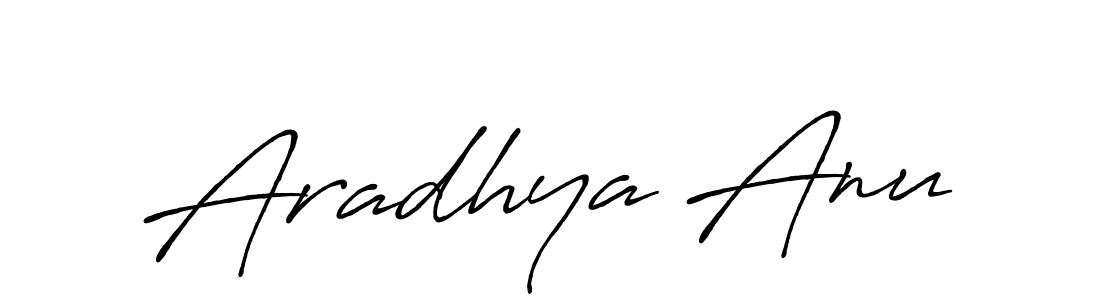 Antro_Vectra_Bolder is a professional signature style that is perfect for those who want to add a touch of class to their signature. It is also a great choice for those who want to make their signature more unique. Get Aradhya Anu name to fancy signature for free. Aradhya Anu signature style 7 images and pictures png