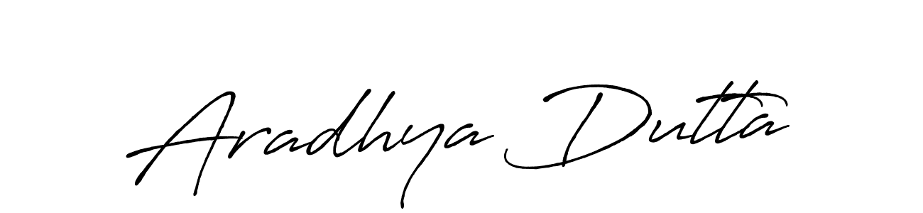 Also we have Aradhya Dutta name is the best signature style. Create professional handwritten signature collection using Antro_Vectra_Bolder autograph style. Aradhya Dutta signature style 7 images and pictures png