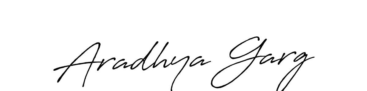 Aradhya Garg stylish signature style. Best Handwritten Sign (Antro_Vectra_Bolder) for my name. Handwritten Signature Collection Ideas for my name Aradhya Garg. Aradhya Garg signature style 7 images and pictures png