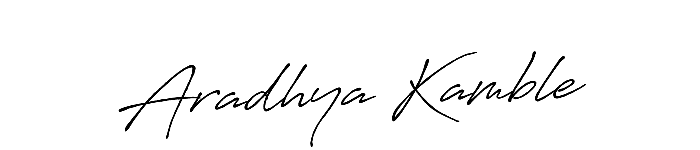 Aradhya Kamble stylish signature style. Best Handwritten Sign (Antro_Vectra_Bolder) for my name. Handwritten Signature Collection Ideas for my name Aradhya Kamble. Aradhya Kamble signature style 7 images and pictures png