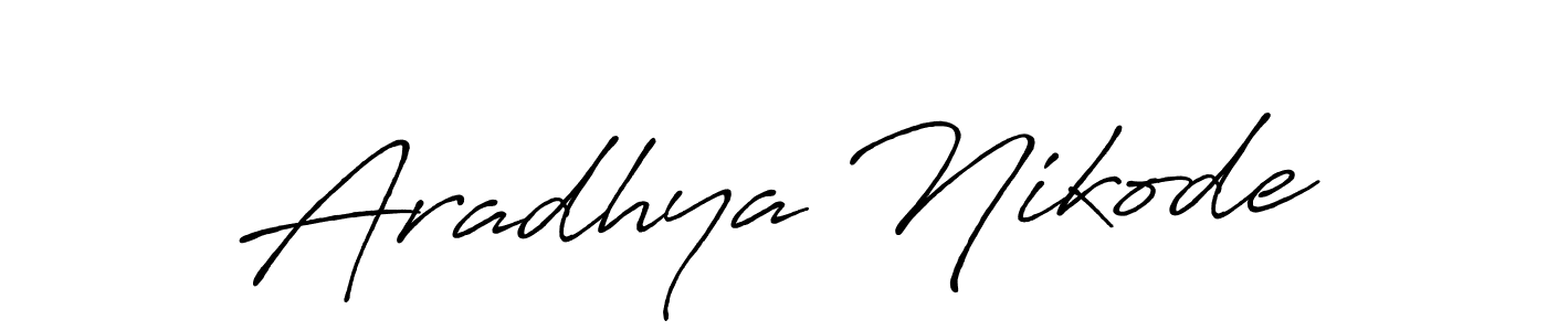 Design your own signature with our free online signature maker. With this signature software, you can create a handwritten (Antro_Vectra_Bolder) signature for name Aradhya Nikode. Aradhya Nikode signature style 7 images and pictures png