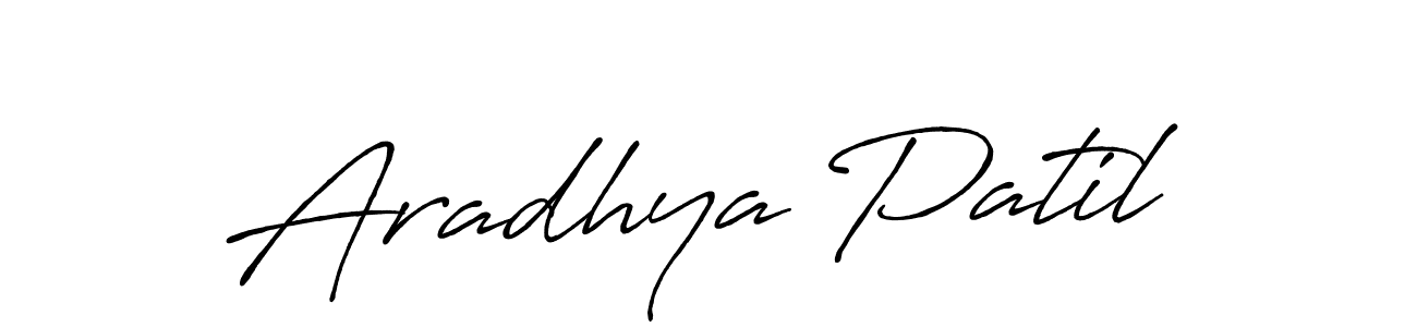 Make a beautiful signature design for name Aradhya Patil. With this signature (Antro_Vectra_Bolder) style, you can create a handwritten signature for free. Aradhya Patil signature style 7 images and pictures png