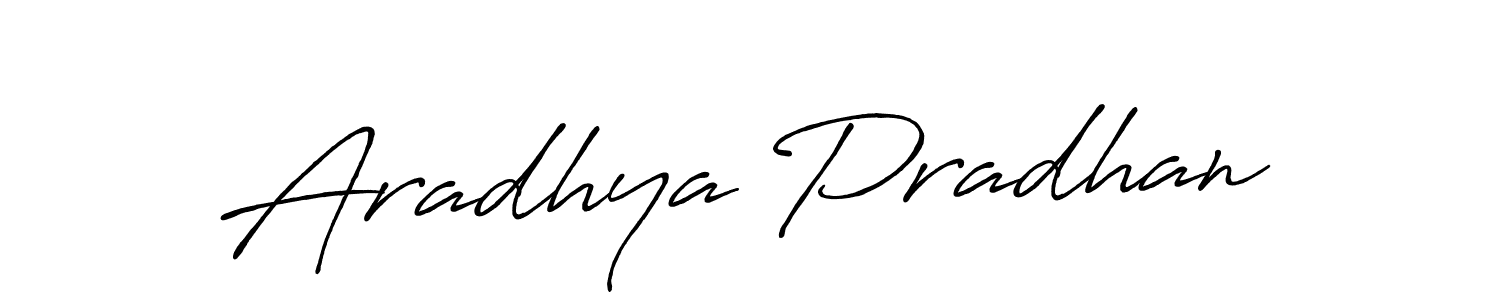 Create a beautiful signature design for name Aradhya Pradhan. With this signature (Antro_Vectra_Bolder) fonts, you can make a handwritten signature for free. Aradhya Pradhan signature style 7 images and pictures png