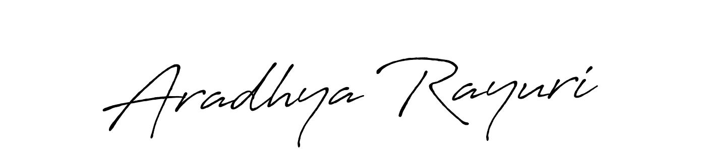 Aradhya Rayuri stylish signature style. Best Handwritten Sign (Antro_Vectra_Bolder) for my name. Handwritten Signature Collection Ideas for my name Aradhya Rayuri. Aradhya Rayuri signature style 7 images and pictures png