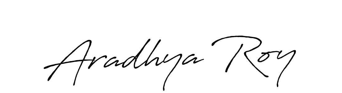 Make a beautiful signature design for name Aradhya Roy. With this signature (Antro_Vectra_Bolder) style, you can create a handwritten signature for free. Aradhya Roy signature style 7 images and pictures png