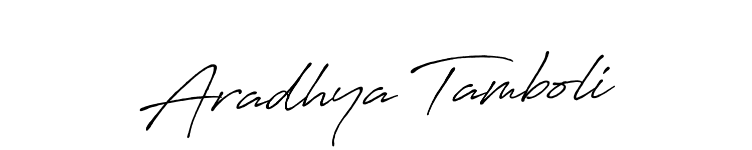 The best way (Antro_Vectra_Bolder) to make a short signature is to pick only two or three words in your name. The name Aradhya Tamboli include a total of six letters. For converting this name. Aradhya Tamboli signature style 7 images and pictures png