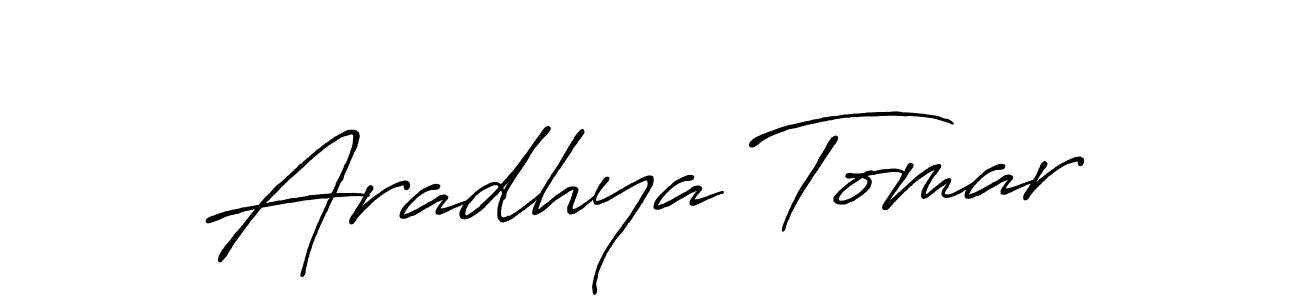 Create a beautiful signature design for name Aradhya Tomar. With this signature (Antro_Vectra_Bolder) fonts, you can make a handwritten signature for free. Aradhya Tomar signature style 7 images and pictures png