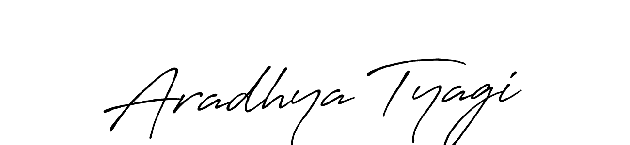 Make a beautiful signature design for name Aradhya Tyagi. With this signature (Antro_Vectra_Bolder) style, you can create a handwritten signature for free. Aradhya Tyagi signature style 7 images and pictures png