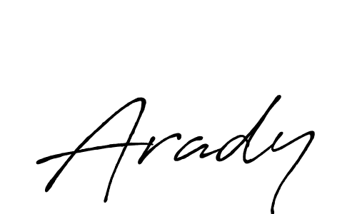 How to make Arady name signature. Use Antro_Vectra_Bolder style for creating short signs online. This is the latest handwritten sign. Arady signature style 7 images and pictures png