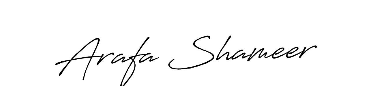 Use a signature maker to create a handwritten signature online. With this signature software, you can design (Antro_Vectra_Bolder) your own signature for name Arafa Shameer. Arafa Shameer signature style 7 images and pictures png